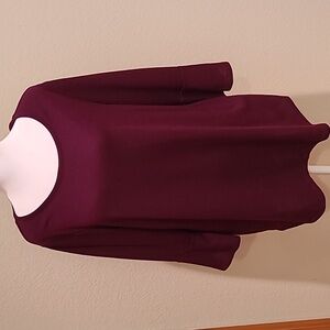 Apt 9 Burgundy Tunic Top With Bell Sleeves XL